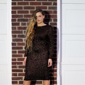 💜 Top Shop Bronze Sweater Dress